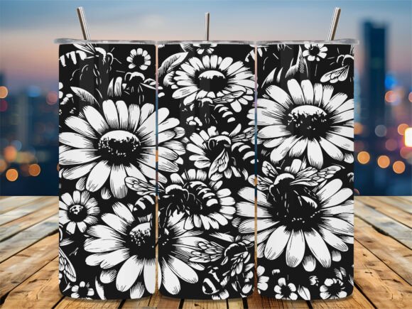 Bee Daisy Wildflower Graphics & Crafts
