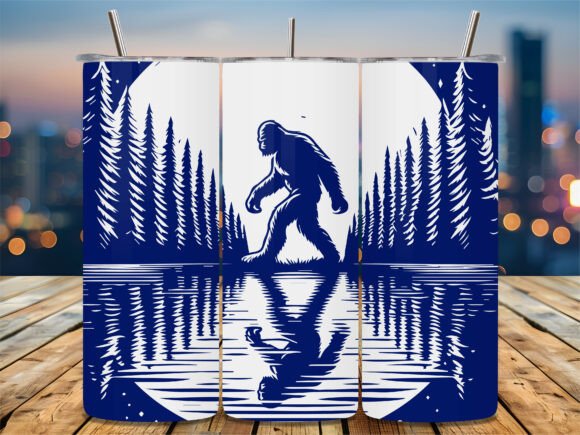 Bigfoot Water Reflection Graphics for Crafts