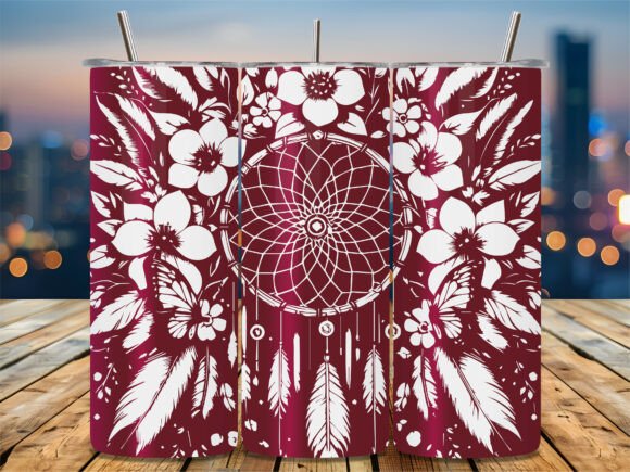 Boho Flower Dreamcatcher: Graphics for Crafts