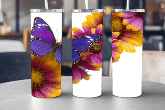 Butterfly Fields Wrap: Graphics for Tumbler Wraps