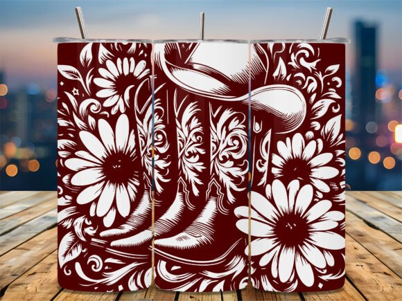 Cowboy Boot Floral Wrap: Graphics for Crafts