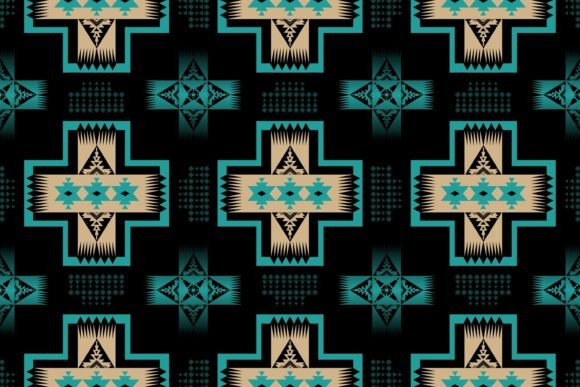Dark Blue Native Southwest Pattern
