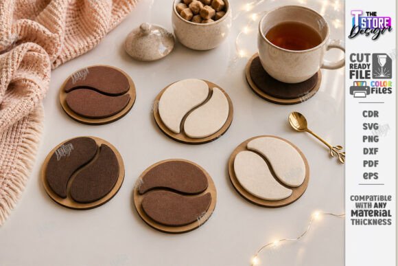 Felt Hot Pad Laser Cut Home Decor Coasters
