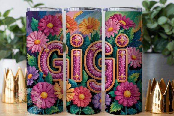Gigi Floral Glitter Tumbler Wraps: Graphics Review