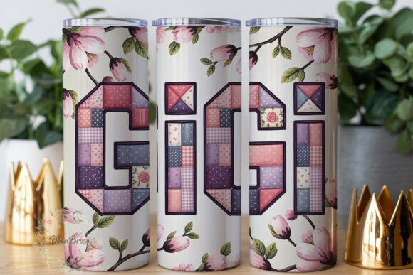 GIGI Patchwork Floral: Tumbler Wraps & Graphics