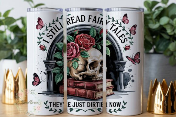 Gothic Skull Rose Butterfly 20oz Wrap Graphics