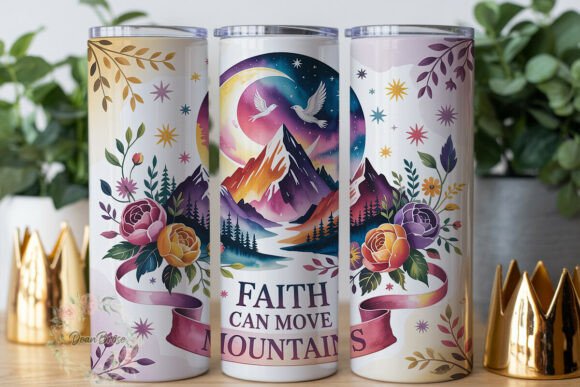 Mountain Faith Floral Tumbler Wraps Graphics Review