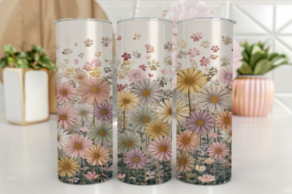 Paw Prints Sublimation Design for Tumbler Wraps