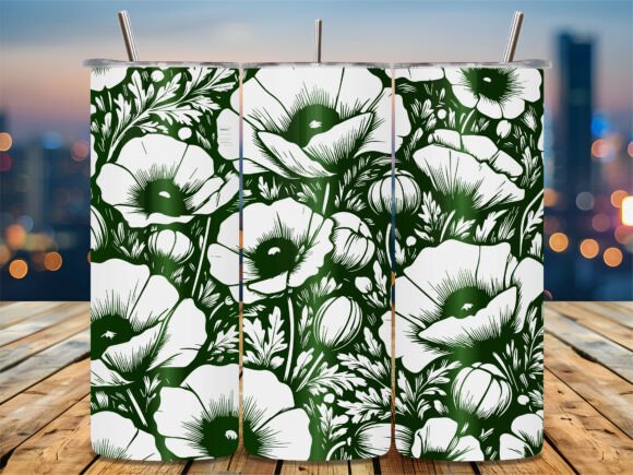 Poppy Wildflower Pattern: Graphics for Crafts