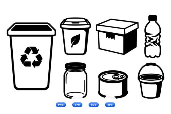 Recycling Icons SVG Pack for Eco Crafts and Graphics