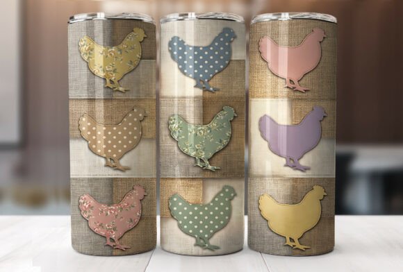Rustic Hen Quilt Pattern Tumbler Wrap Graphics Review