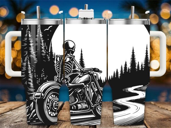 Skeleton Night Ride: Graphics for Crafts