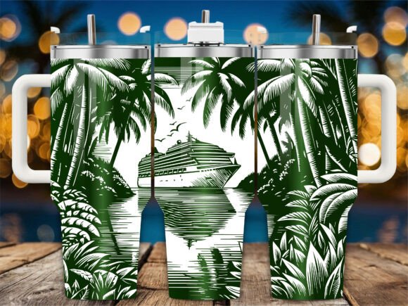 Tropical Palm Cruise: Graphics for Crafts