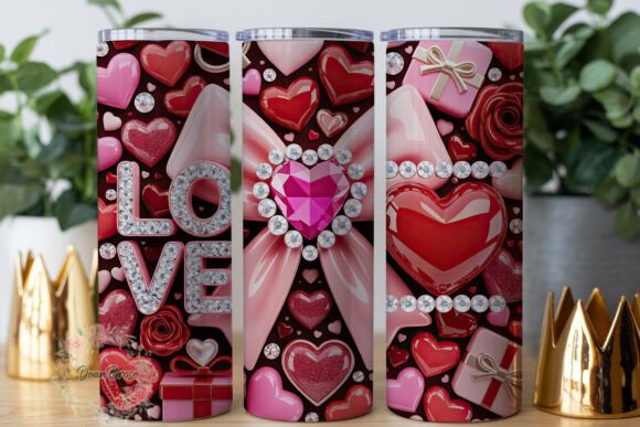 Valentine's Day Glitter Heart Wrap Graphics