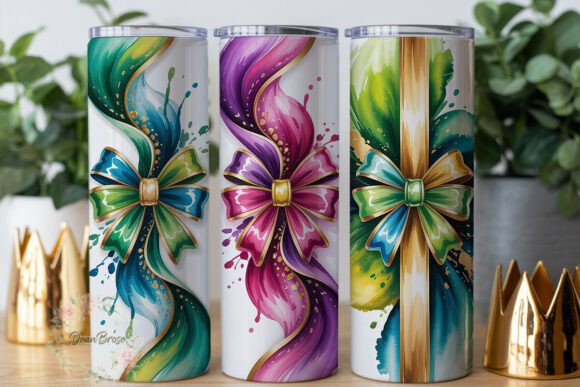 Watercolor Gift Bows 20oz Tumbler Wrap Graphics Review